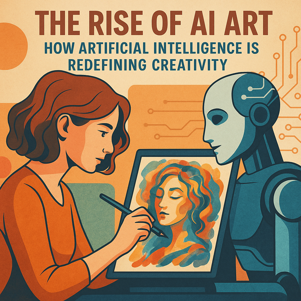 Explore how Artificial Intelligence is reshaping modern art and digital creativity. Learn the tools, ethics, and opportunities behind the rise of AI-generated art in 2025.
